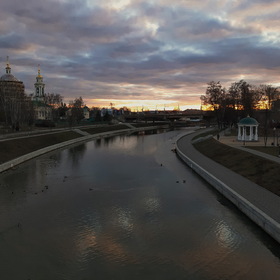 Закат на Алексадровском мосту.